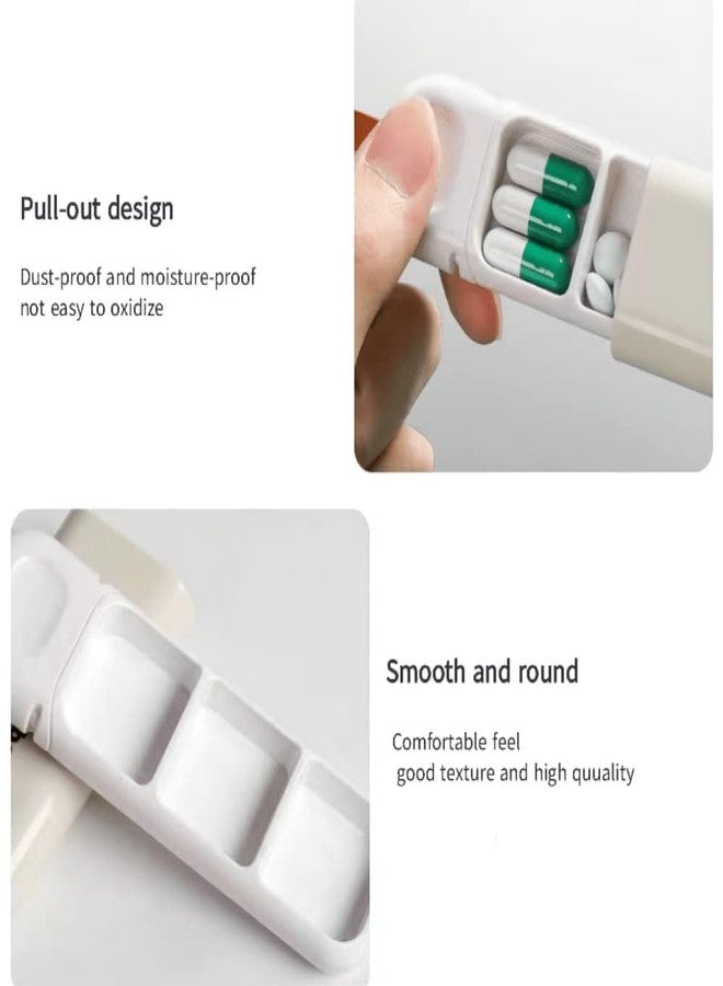 LARYNX Portable Pill Box Organizer With 3 Grids For Pills, Vitamins, Fish Oil, Supplement Pocket Case, Portable Pill Case (Multicolor, 1 Pcs) - Image 3